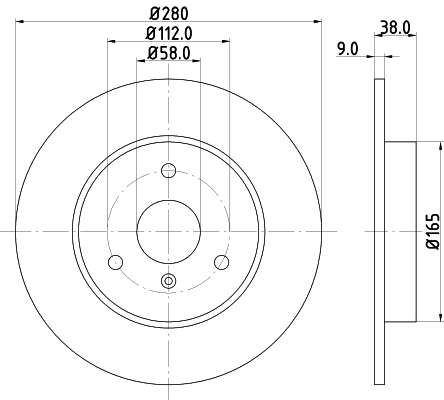 8DD 355 127-411 BEHR/HELLA/PAGID Тормозной диск (фото 1)