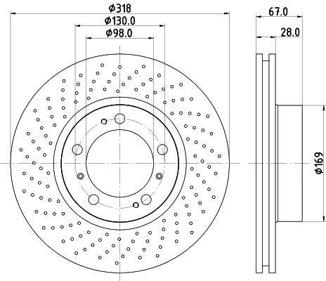 8DD 355 127-501 BEHR/HELLA/PAGID Тормозной диск (фото 1)
