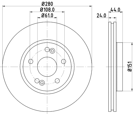 8DD 355 127-741 BEHR/HELLA/PAGID Тормозной диск (фото 1)