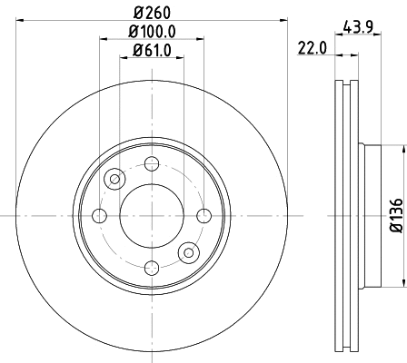 8DD 355 127-881 BEHR/HELLA/PAGID Тормозной диск (фото 1)