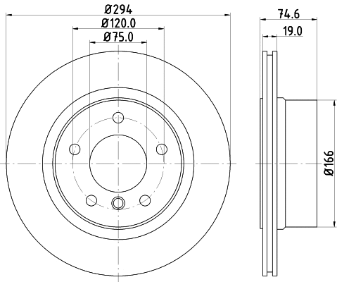 8DD 355 128-511 BEHR/HELLA/PAGID Тормозной диск (фото 1)