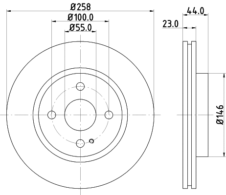 8DD 355 128-851 BEHR/HELLA/PAGID Тормозной диск (фото 1)