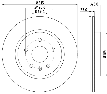 8DD 355 129-101 BEHR/HELLA/PAGID Тормозной диск (фото 1)