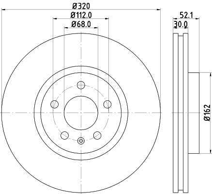 8DD 355 129-231 BEHR/HELLA/PAGID Тормозной диск (фото 1)