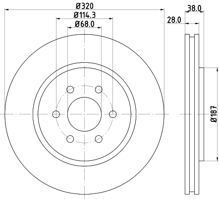 8DD 355 129-541 BEHR/HELLA/PAGID Тормозной диск (фото 1)