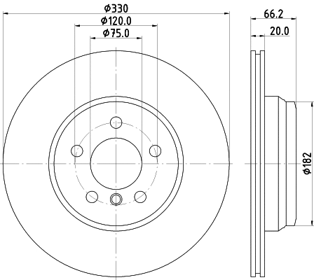 8DD 355 129-642 BEHR/HELLA/PAGID Тормозной диск (фото 1)