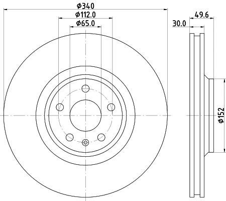 8DD 355 129-701 BEHR/HELLA/PAGID Тормозной диск (фото 1)