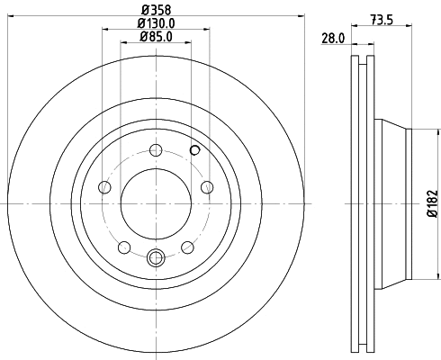 8DD 355 129-721 BEHR/HELLA/PAGID Тормозной диск (фото 1)