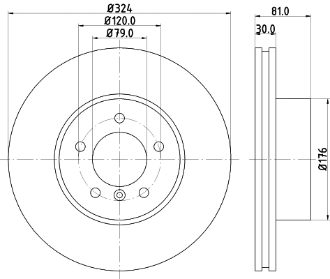 8DD 355 129-771 BEHR/HELLA/PAGID Тормозной диск (фото 1)