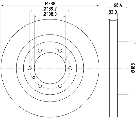 8DD 355 129-861 BEHR/HELLA/PAGID Тормозной диск (фото 1)