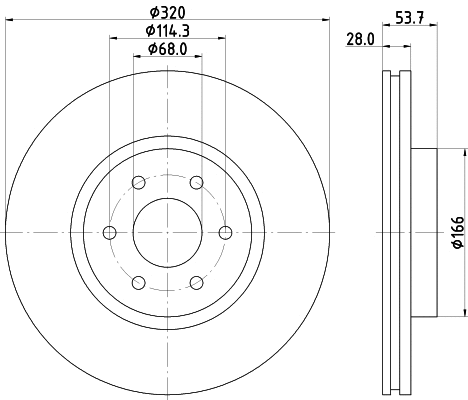 8DD 355 131-402 BEHR/HELLA/PAGID Тормозной диск (фото 1)