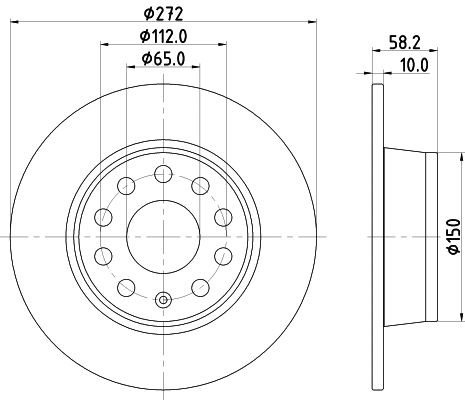 8DD 355 131-811 BEHR/HELLA/PAGID Тормозной диск (фото 1)