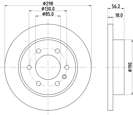 8DD 355 131-831 BEHR/HELLA/PAGID Тормозной диск (фото 1)