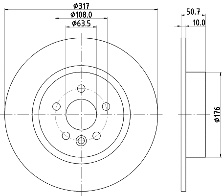 8DD 355 131-851 BEHR/HELLA/PAGID Тормозной диск (фото 1)