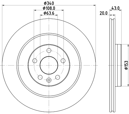 8DD 355 132-071 BEHR/HELLA/PAGID Тормозной диск (фото 1)