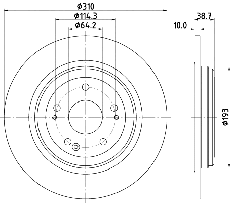 8DD 355 132-231 BEHR/HELLA/PAGID Тормозной диск (фото 1)