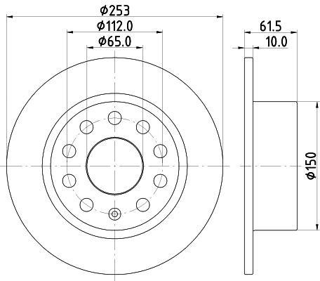 8DD 355 132-281 BEHR/HELLA/PAGID Тормозной диск (фото 1)