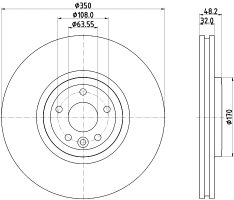 8DD 355 132-471 BEHR/HELLA/PAGID Тормозной диск (фото 1)
