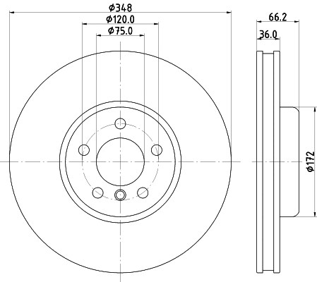 8DD 355 132-521 BEHR/HELLA/PAGID Тормозной диск (фото 4)