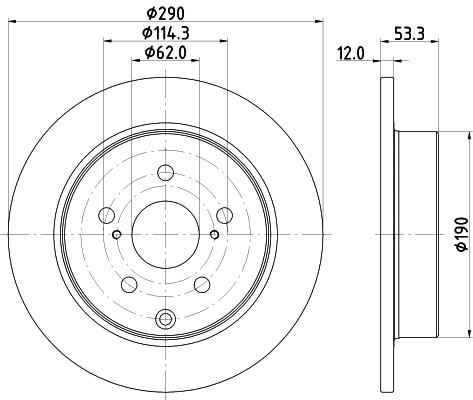 8DD 355 132-591 BEHR/HELLA/PAGID Тормозной диск (фото 1)