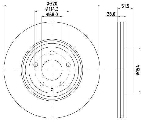 8DD 355 132-691 BEHR/HELLA/PAGID Тормозной диск (фото 1)