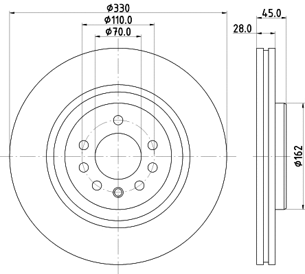 8DD 355 132-761 BEHR/HELLA/PAGID Тормозной диск (фото 1)