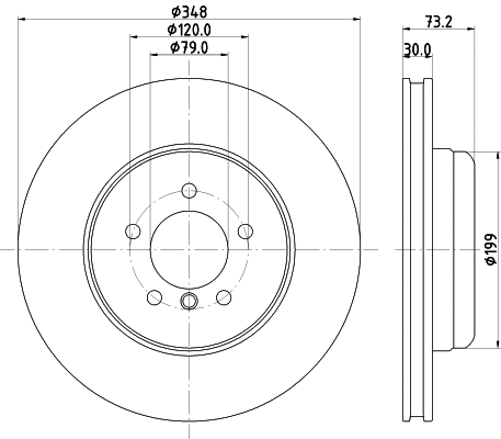 8DD 355 133-011 BEHR/HELLA/PAGID Тормозной диск (фото 1)