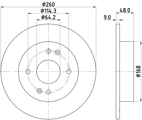 8DD 355 133-171 BEHR/HELLA/PAGID Тормозной диск (фото 1)