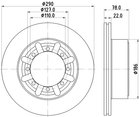 8DD 355 133-321 BEHR/HELLA/PAGID Тормозной диск (фото 1)