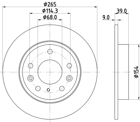 8DD 355 133-501 BEHR/HELLA/PAGID Тормозной диск (фото 1)