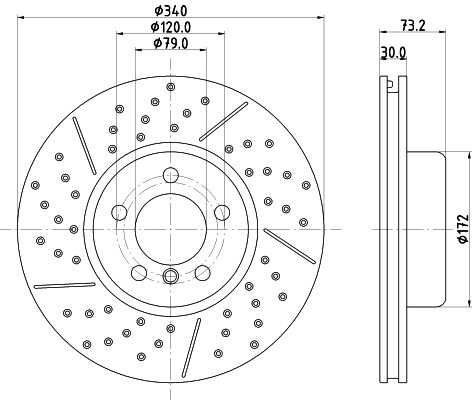 8DD 355 133-551 BEHR/HELLA/PAGID Тормозной диск (фото 1)