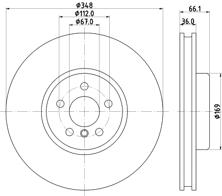 8DD 355 133-591 BEHR/HELLA/PAGID Тормозной диск (фото 1)