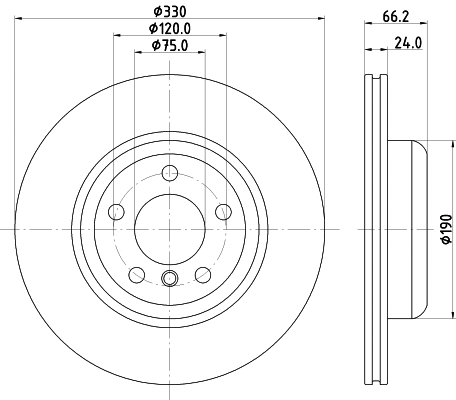 8DD 355 133-711 BEHR/HELLA/PAGID Тормозной диск (фото 1)