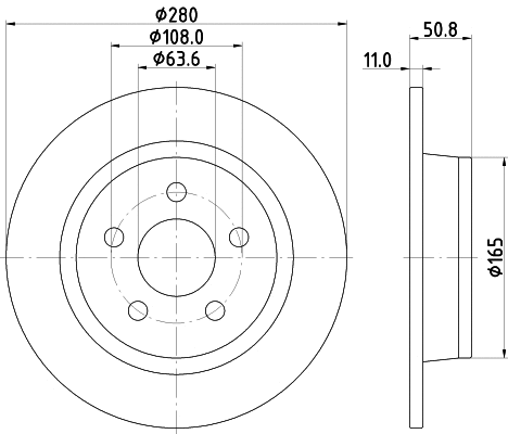 8DD 355 133-741 BEHR/HELLA/PAGID Тормозной диск (фото 1)