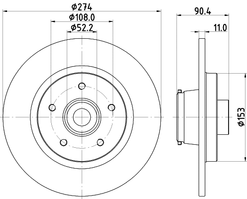 8DD 355 133-851 BEHR/HELLA/PAGID Тормозной диск (фото 1)