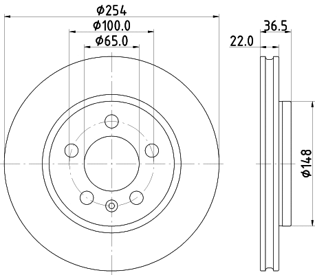 8DD 355 133-871 BEHR/HELLA/PAGID Тормозной диск (фото 1)