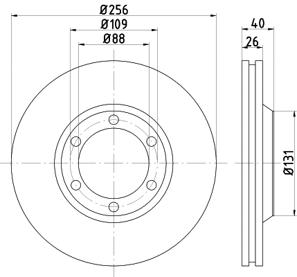 8DD 355 133-971 BEHR/HELLA/PAGID Тормозной диск (фото 1)