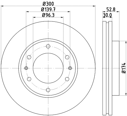 8DD 355 134-021 BEHR/HELLA/PAGID Тормозной диск (фото 1)