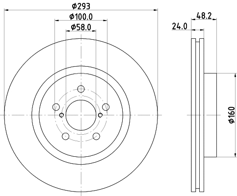 8DD 355 134-221 BEHR/HELLA/PAGID Тормозной диск (фото 1)