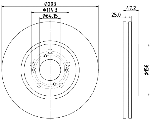 8DD 355 134-231 BEHR/HELLA/PAGID Тормозной диск (фото 1)