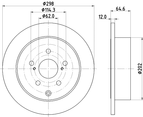 8DD 355 134-281 BEHR/HELLA/PAGID Тормозной диск (фото 1)