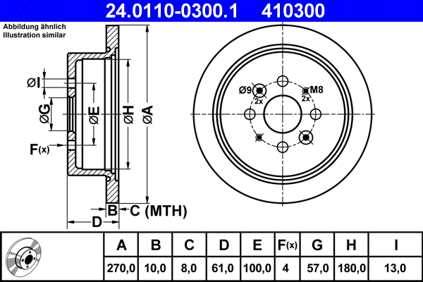 24.0110-0300.1 ATE Тормозной диск (фото 1)