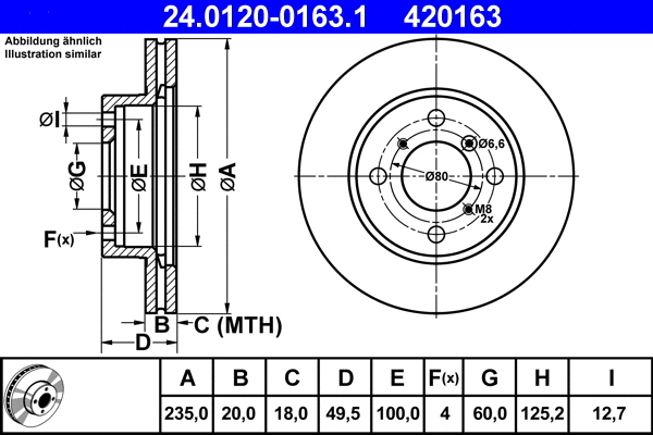 24.0120-0163.1 ATE Тормозной диск (фото 1)