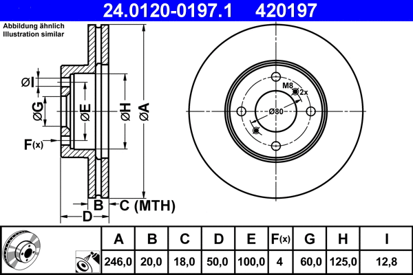 24.0120-0197.1 ATE Тормозной диск (фото 1)