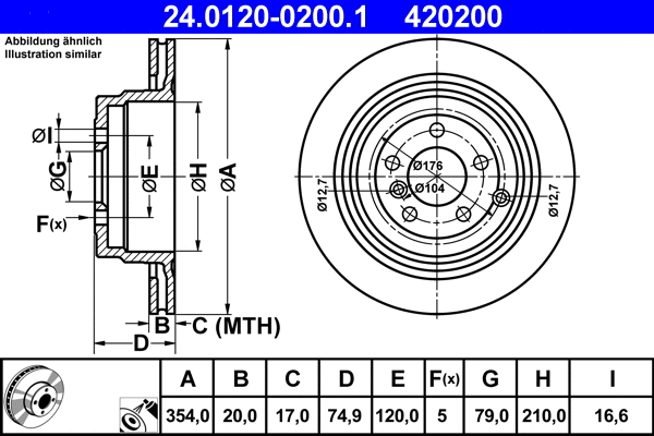 24.0120-0200.1 ATE Тормозной диск (фото 1)