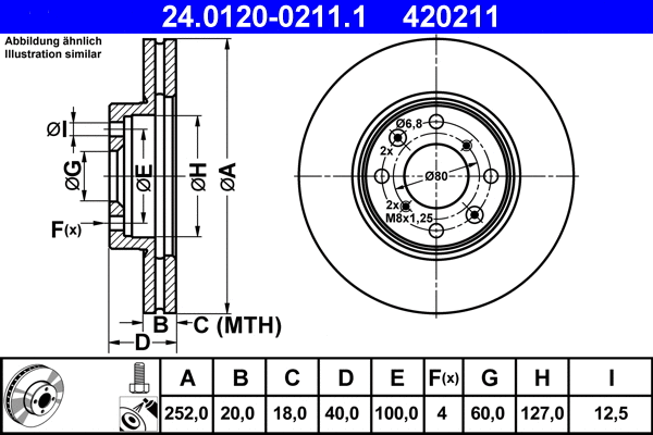 24.0120-0211.1 ATE Тормозной диск (фото 1)