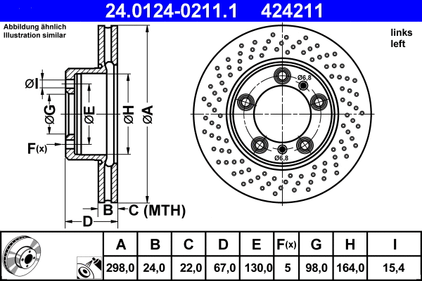 24.0124-0211.1 ATE Тормозной диск (фото 1)