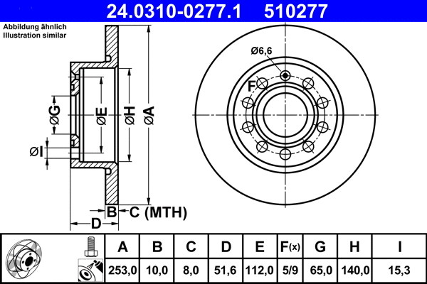 24.0310-0277.1 ATE Тормозной диск (фото 1)