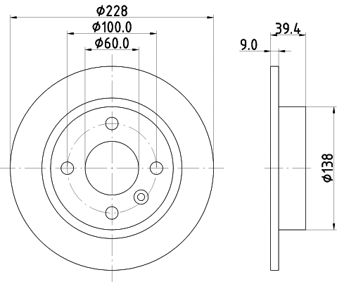 50223 BEHR/HELLA/PAGID Тормозной диск (фото 1)