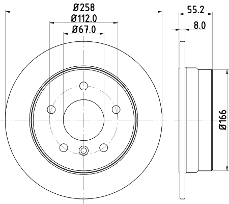 50274 BEHR/HELLA/PAGID Тормозной диск (фото 1)